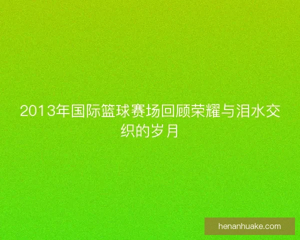 2013年国际篮球赛场回顾荣耀与泪水交织的岁月